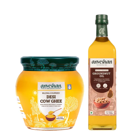 A2 Cow Ghee and Cold Pressed Groundnut Oil